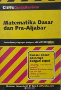 Matematika Dasar dan Pra-Aljabar: Dasar-dasar yang Cepat dari Para Ahli di CliffsNotes